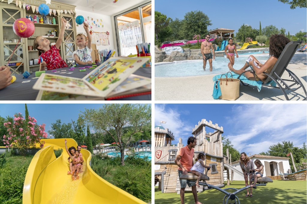 Camping Le Soleil Vivarais, Kindercampings in de Ardèche met zwemparadijs