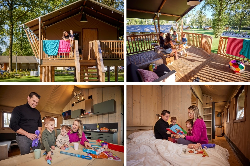 Glamping Tent Superior op Recreatiepark de Leistert, Glamping met kinderen Limburg