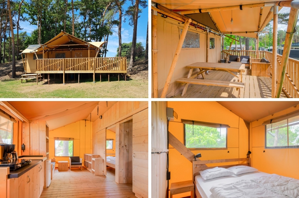 Safaritent op Camping de Heldense Bossen, Glamping met kinderen Limburg