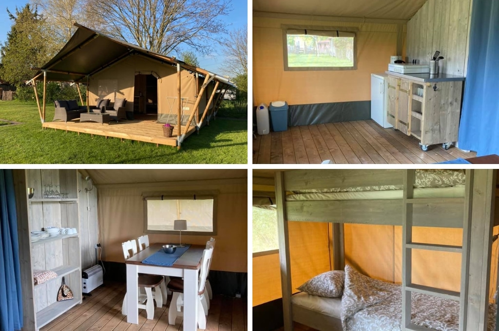 Safaritent op Camping de Peelweide, Glamping met kinderen Limburg