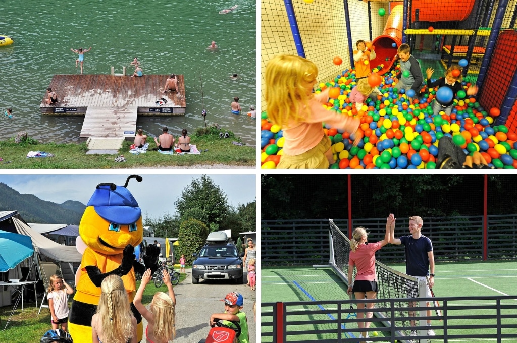 Camping Seeblick Toni, kindercampings in Oostenrijk aan een meer